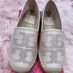 Brand new tory burch espadrilles leather